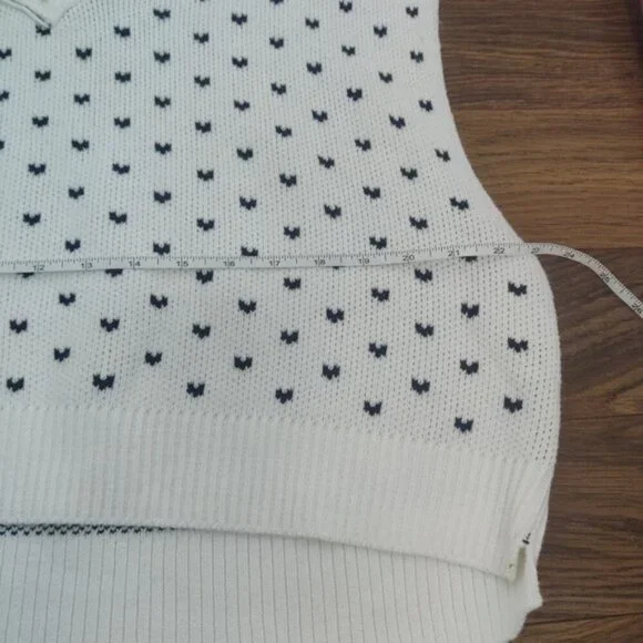 *Free People Easy Street White Black Knit Vest NWOT- M - Picture 8 of 9